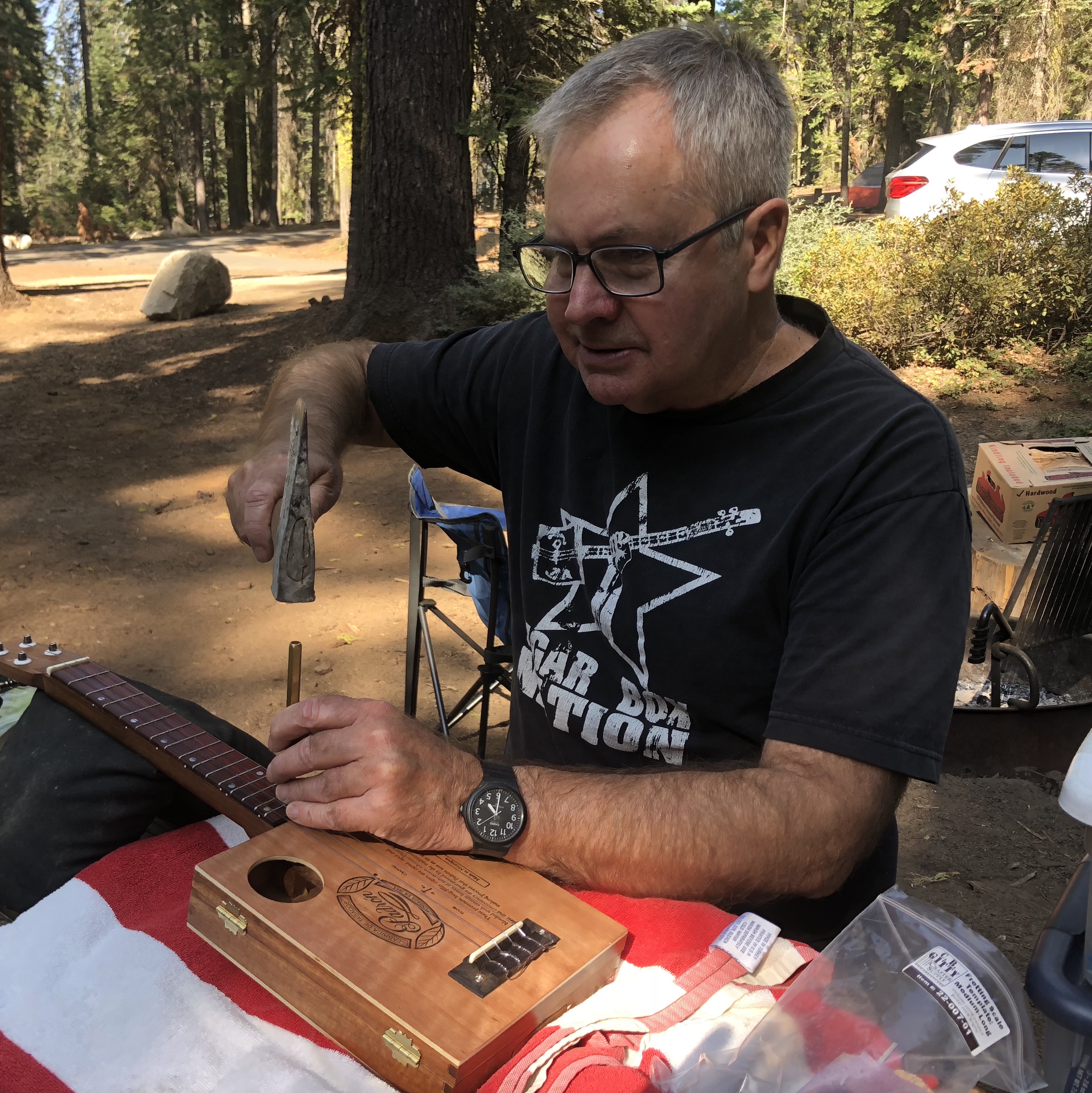 Fretting in campsite